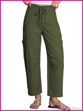 High Waisted Wide Leg Cargo Jeans Loose Baggy Denim Pants